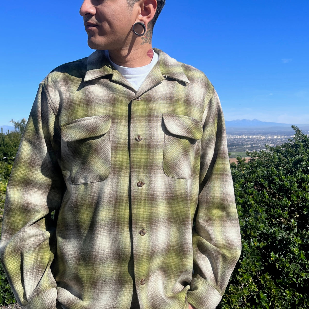 Pendleton Board Shirt - Brown/Green Ombre | McKenna