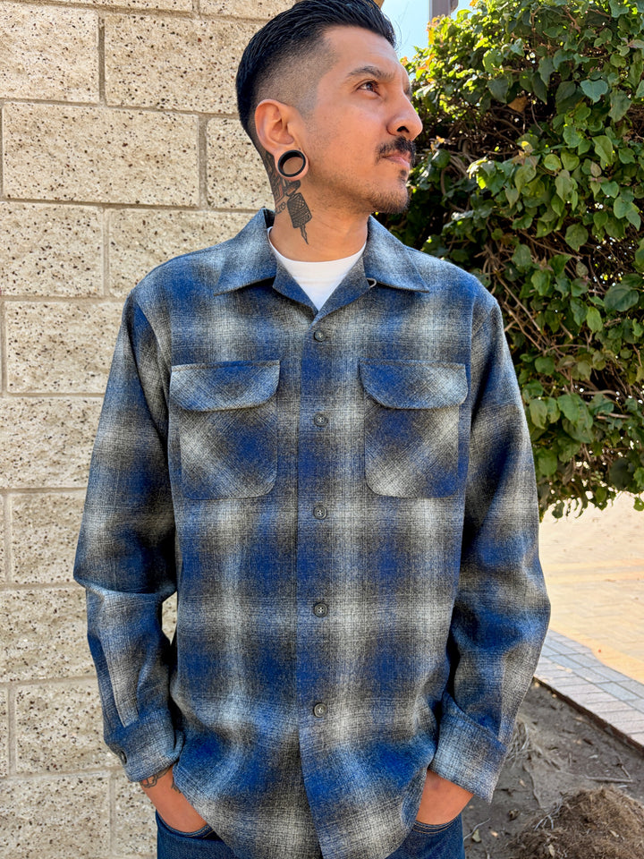 original pendleton board shirt 32819 charcoal and navy ombre