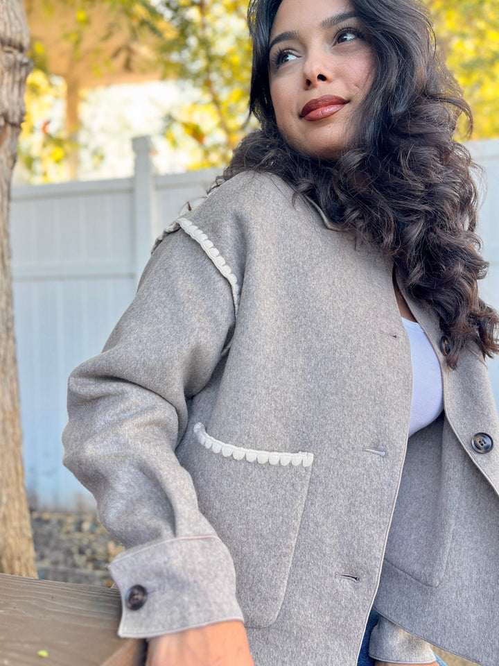 Double Faced Whipstitch Jacket - Charlie B