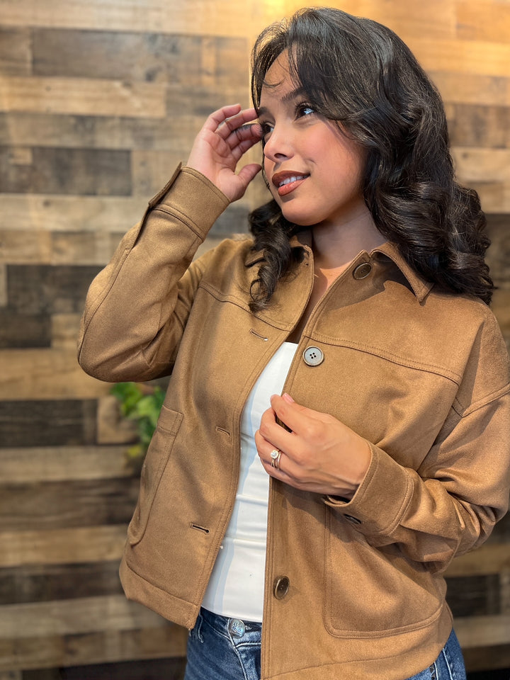 Faux Suede Truffle - Charlie B