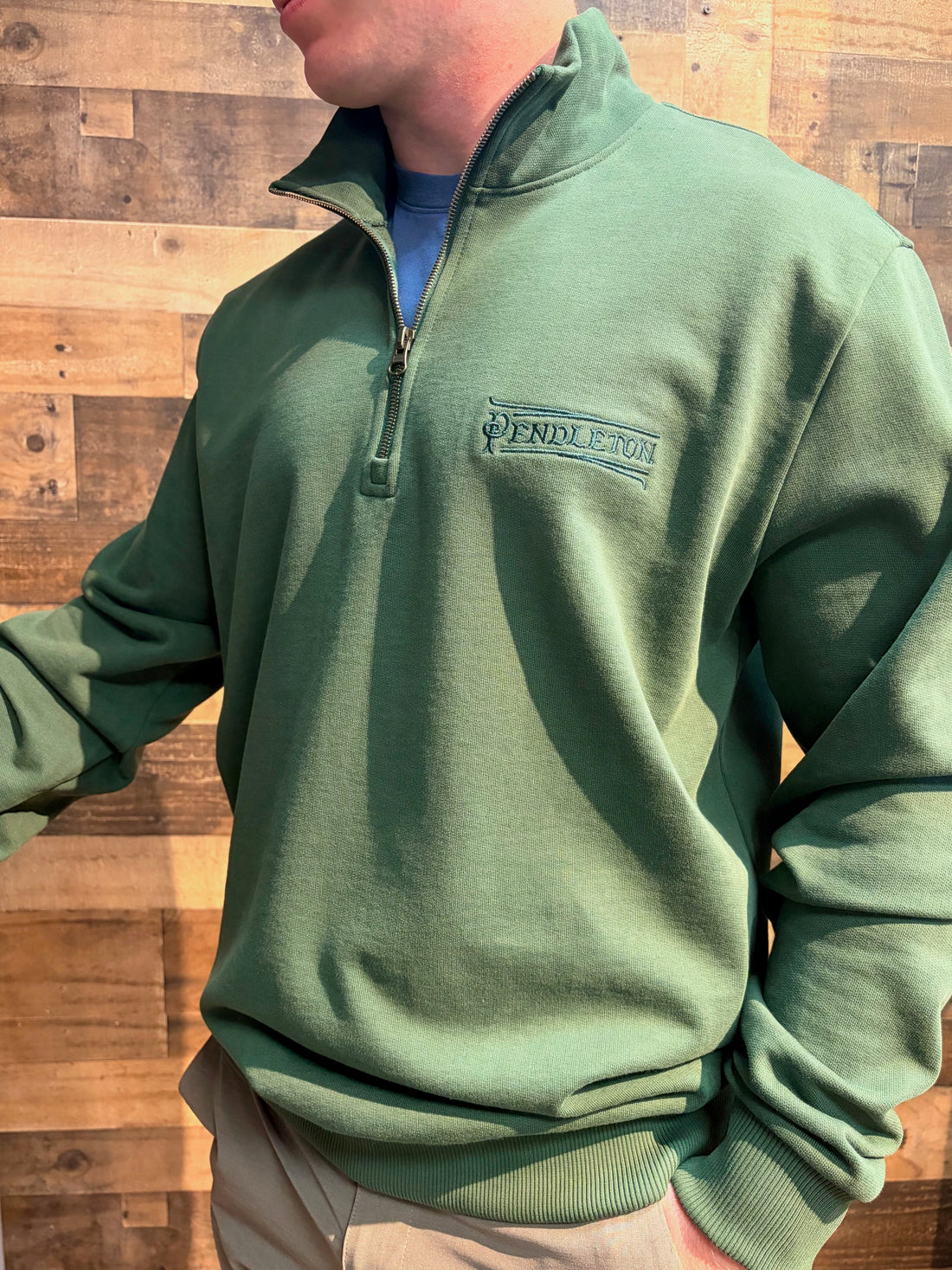 French Terry 1/4 Zip Sweatshirt - Elm