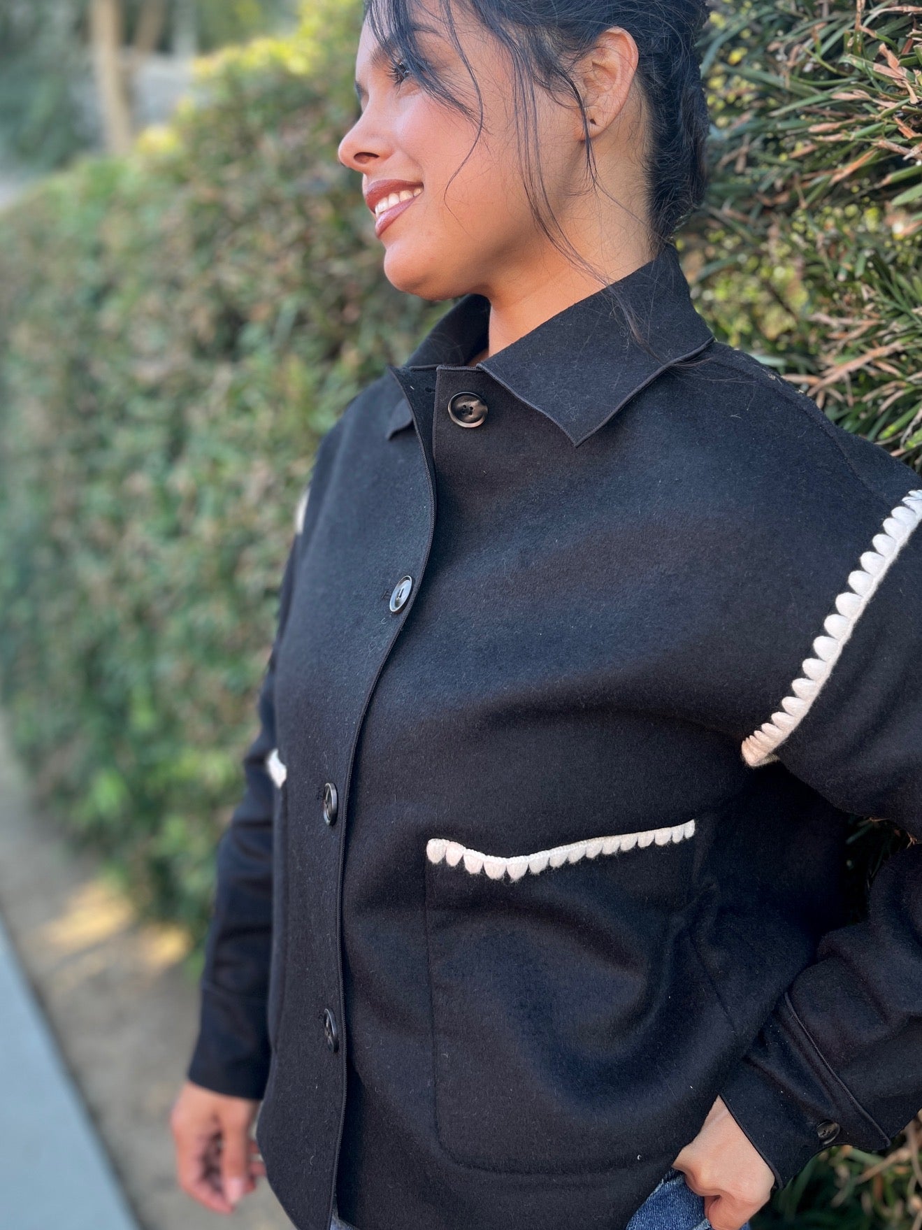 Double Faced Whipstitch Jacket - Charlie B