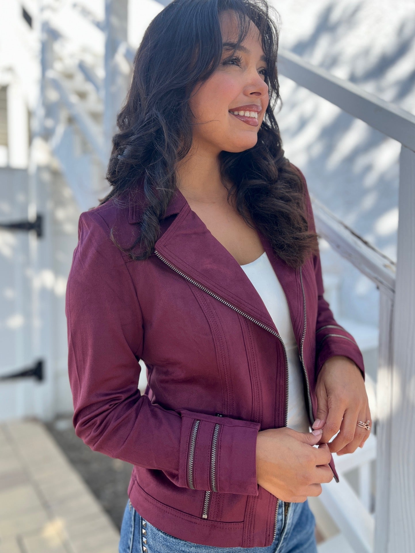 Faux Suede Jacket - Charlie B