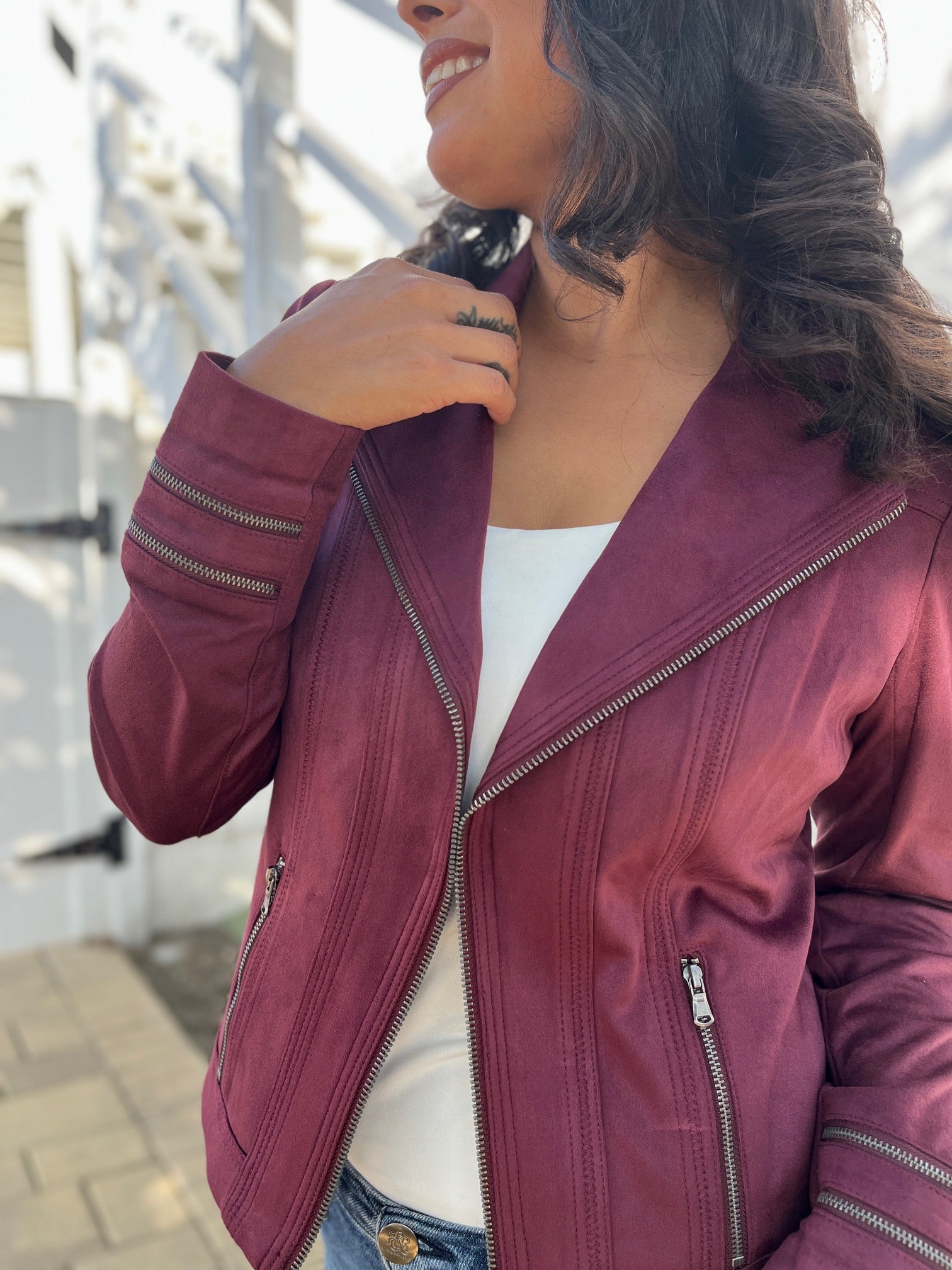 Faux Suede Jacket - Charlie B