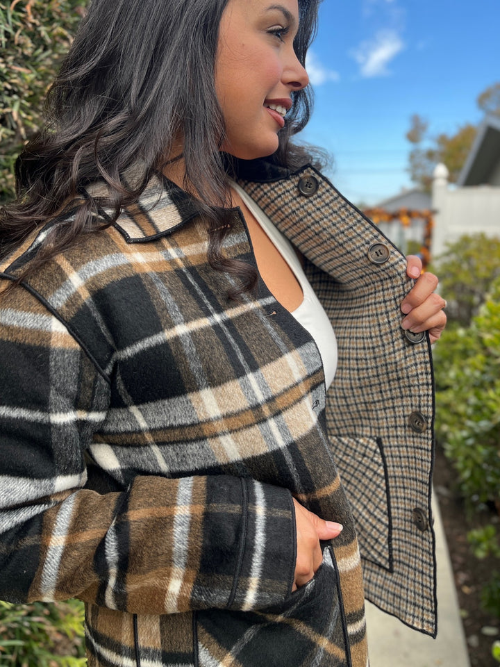 Reversible Plaid Jacket - Charlie B