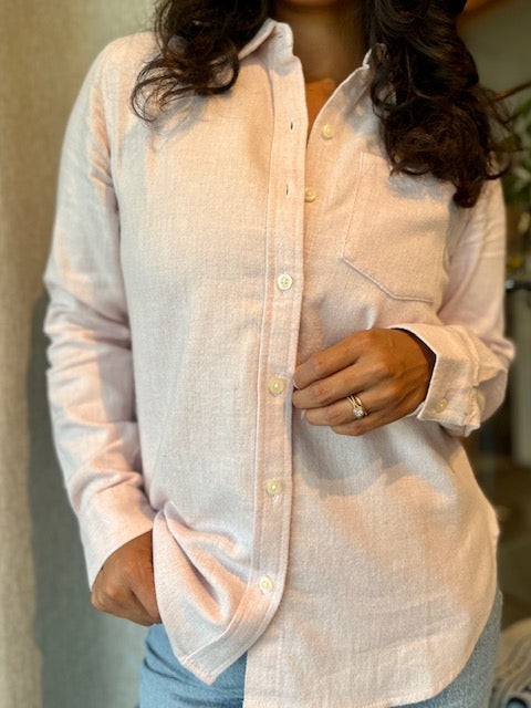 Relaxed Cotton Flannel Shirt - 69994