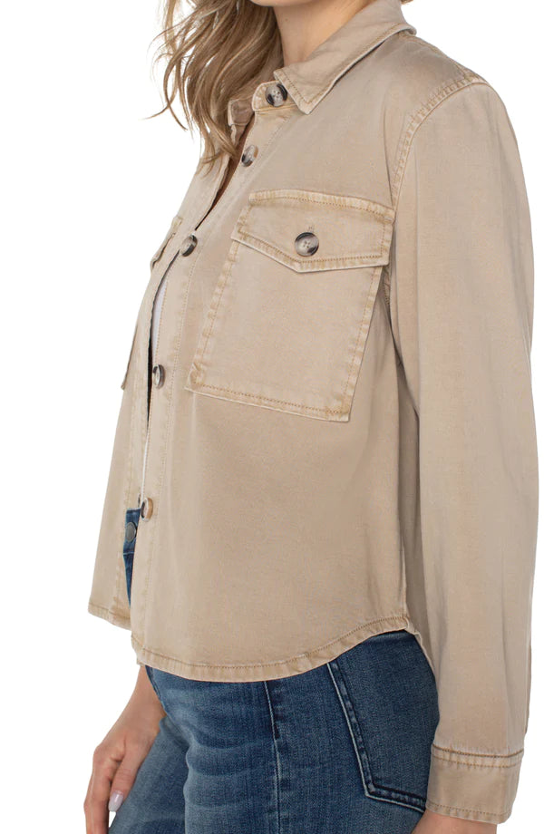 Liverpool Cropped Shirt Jacket
