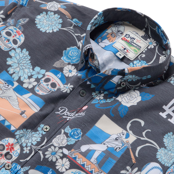 Reyn Spooner - Los Angeles Dodgers DÍA DE LOS MUERTOS Aloha Shirt