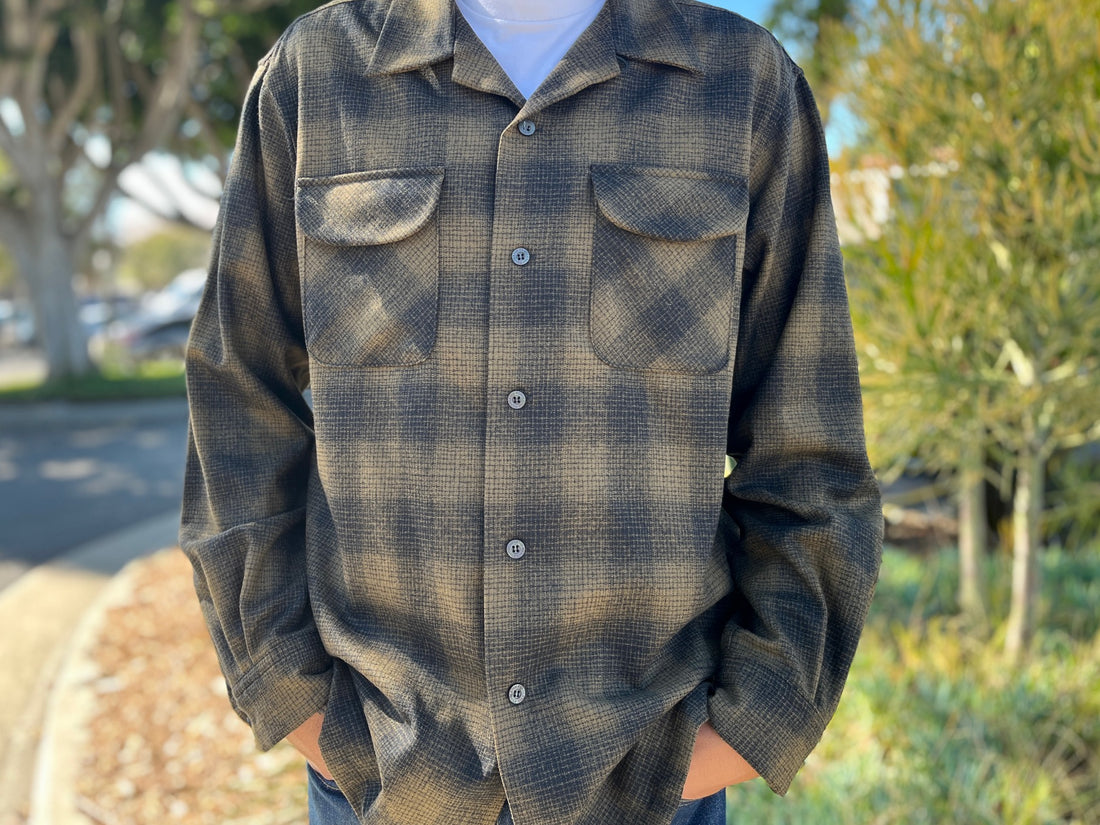 Pendleton wool shirt olive/black shadow plaid