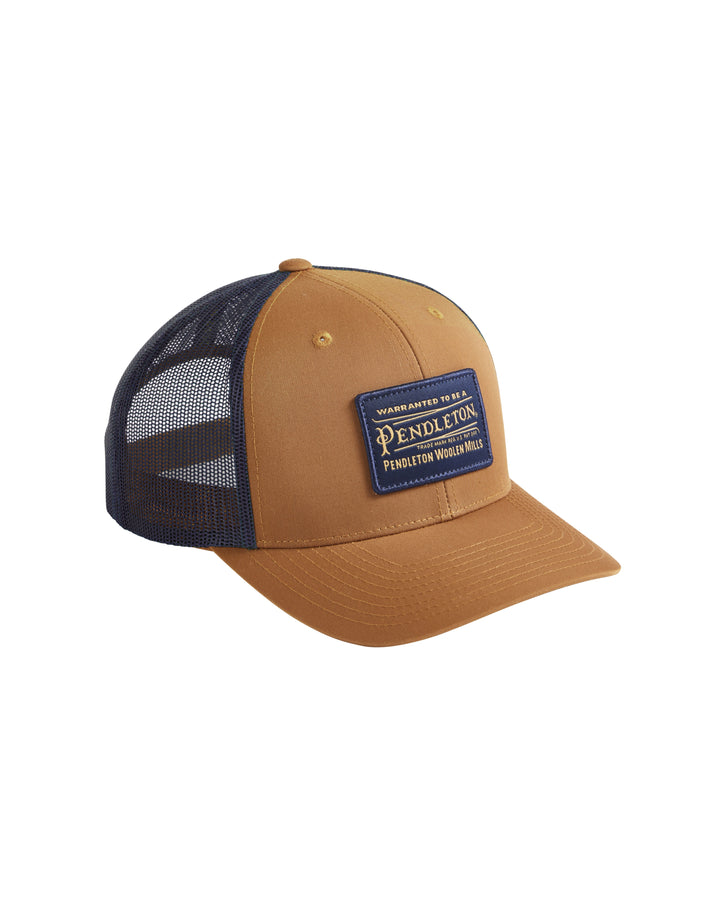 classic pendleton trucker hat with adjustable snap-back closure
