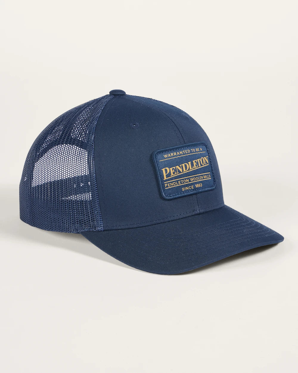 Navy trucker hat with Pendleton logo patch, adjustable snap closure &nbsp;GM146-41118