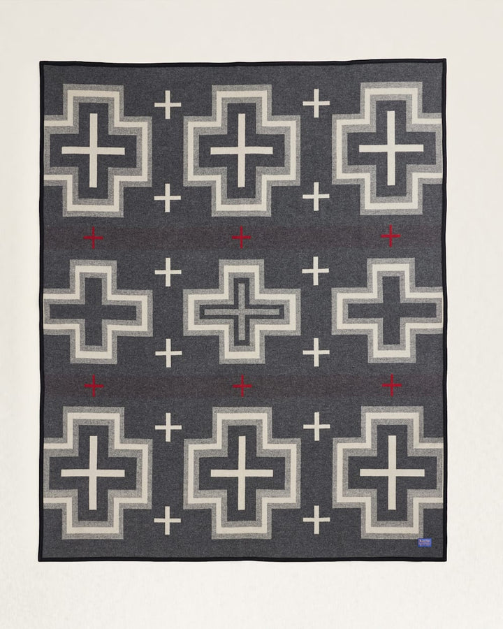 wool unnapped jacquard blanket reversible ZE493-53432