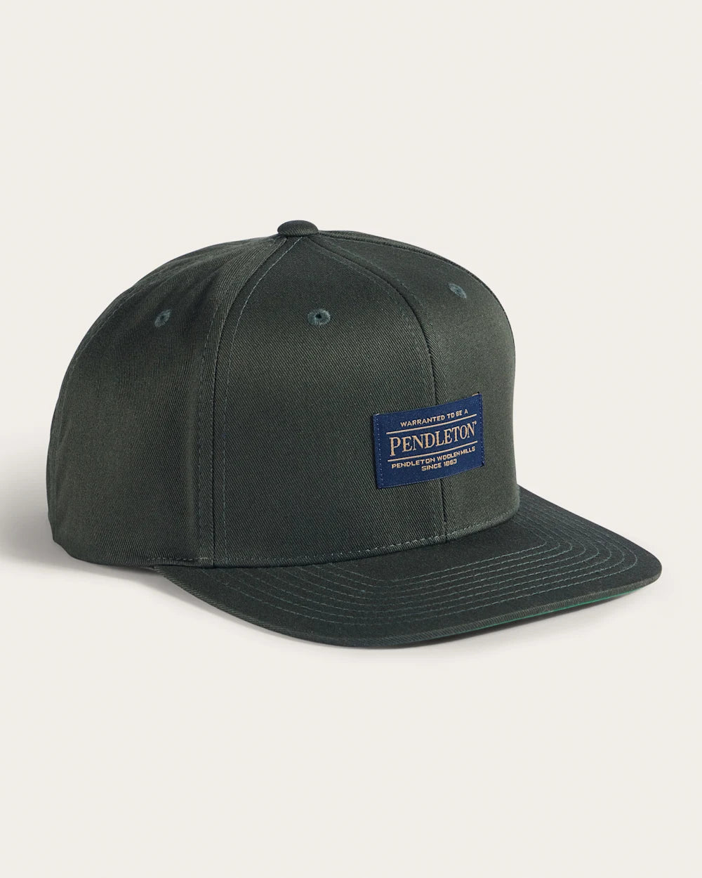 classic cotton ball cap with pendleton logo patch, adjustable snap closure