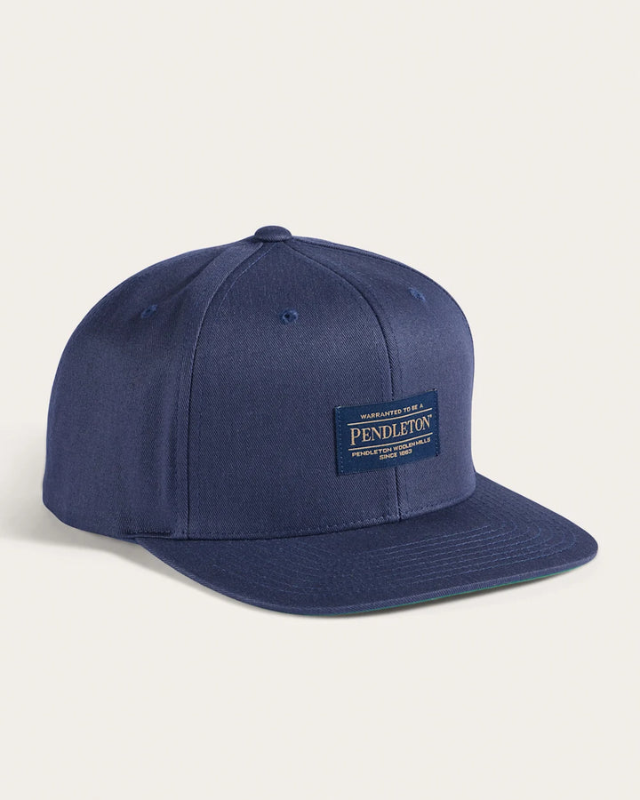 classic ball cap with pendleton logo patch and adjustable snap closure