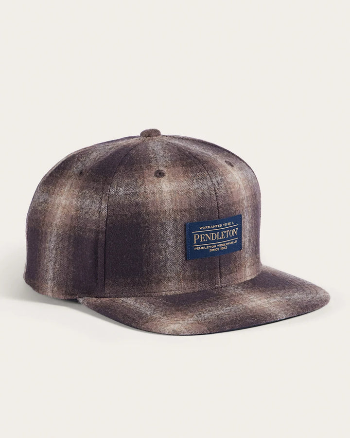 Pendleton wool plaid ball cap with adjustable back closure