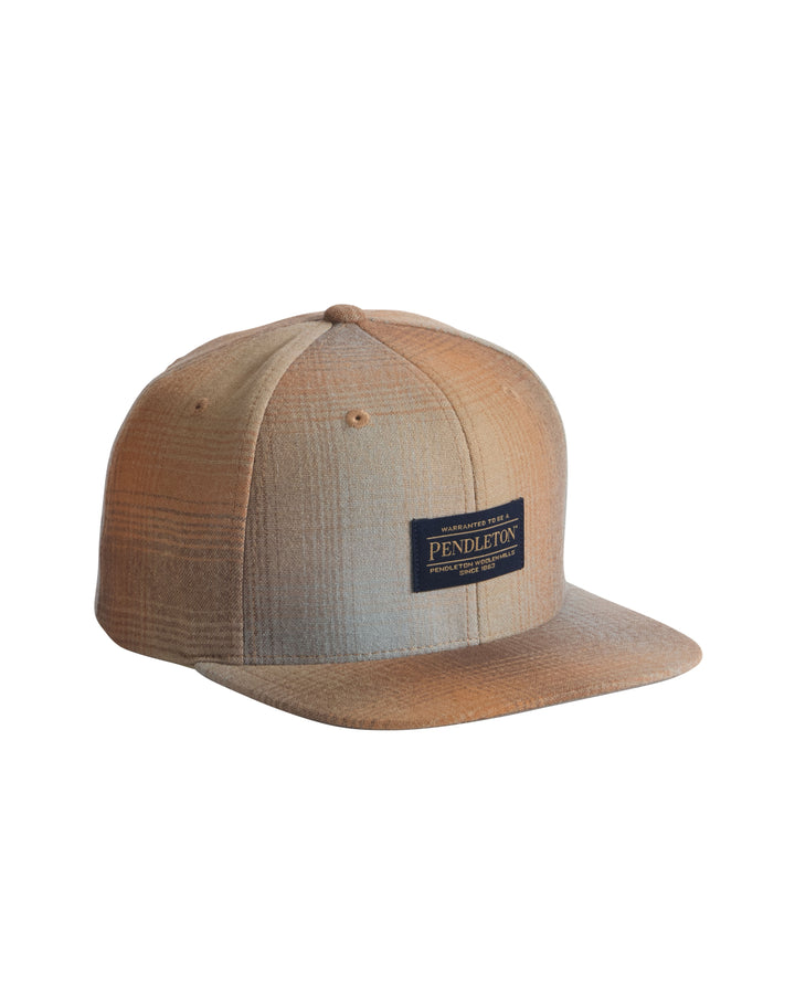Plaid wool ball cap pendleton orange tan ombre 32799