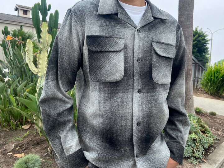 classic wool surf shirt in Ombre charcoal Pendleton