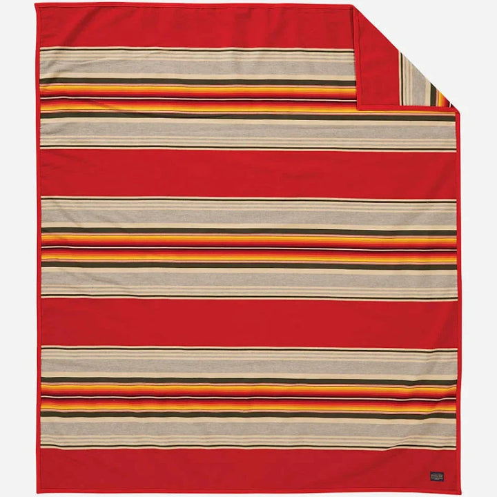red serape wool unnapped blanket