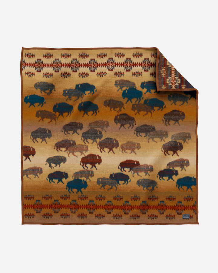 wool napped throw blanket prairie rush hour ZF617-53121