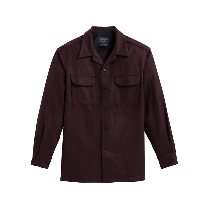 classic wool shirt burgundy solid 