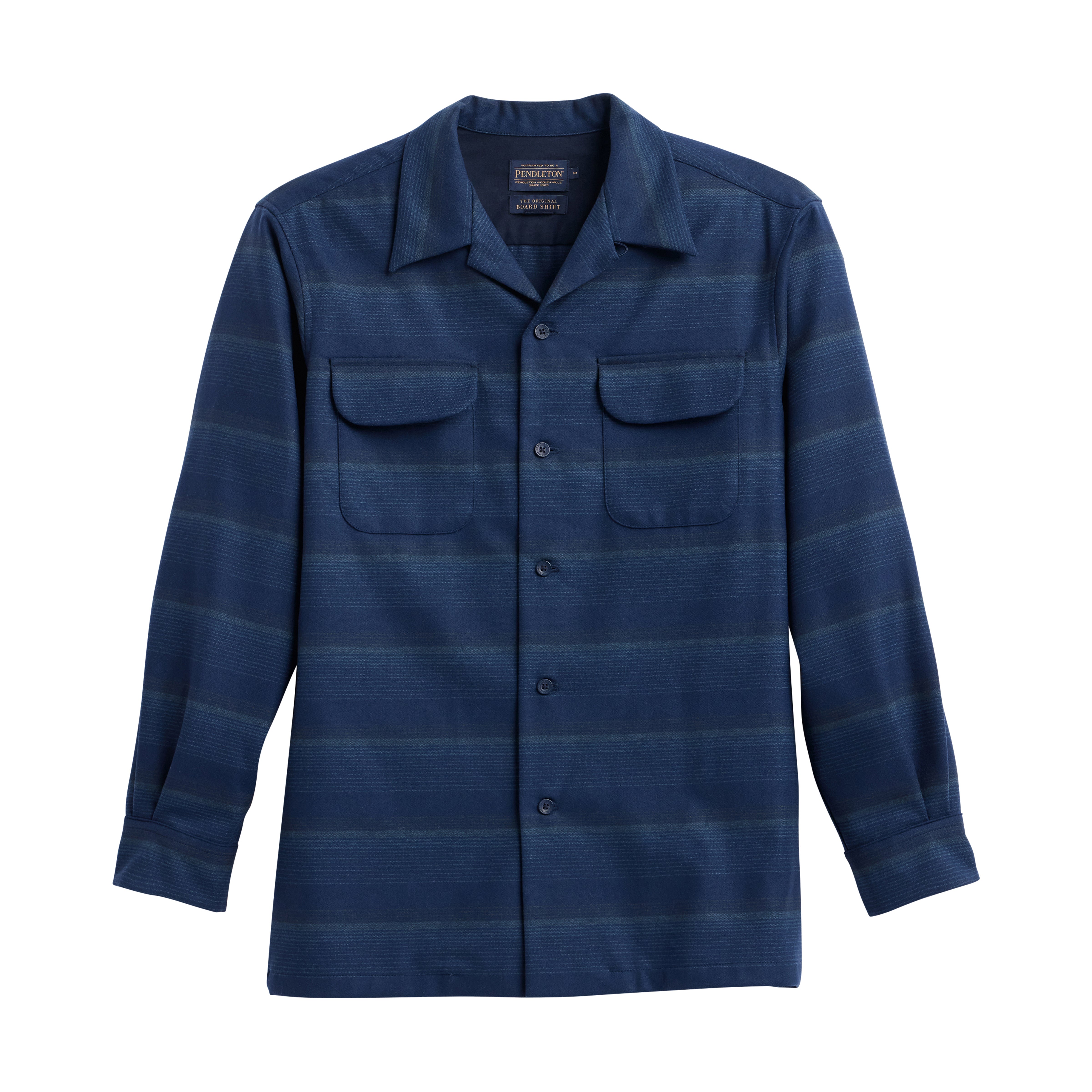 blue stripe classic wool surf shirt