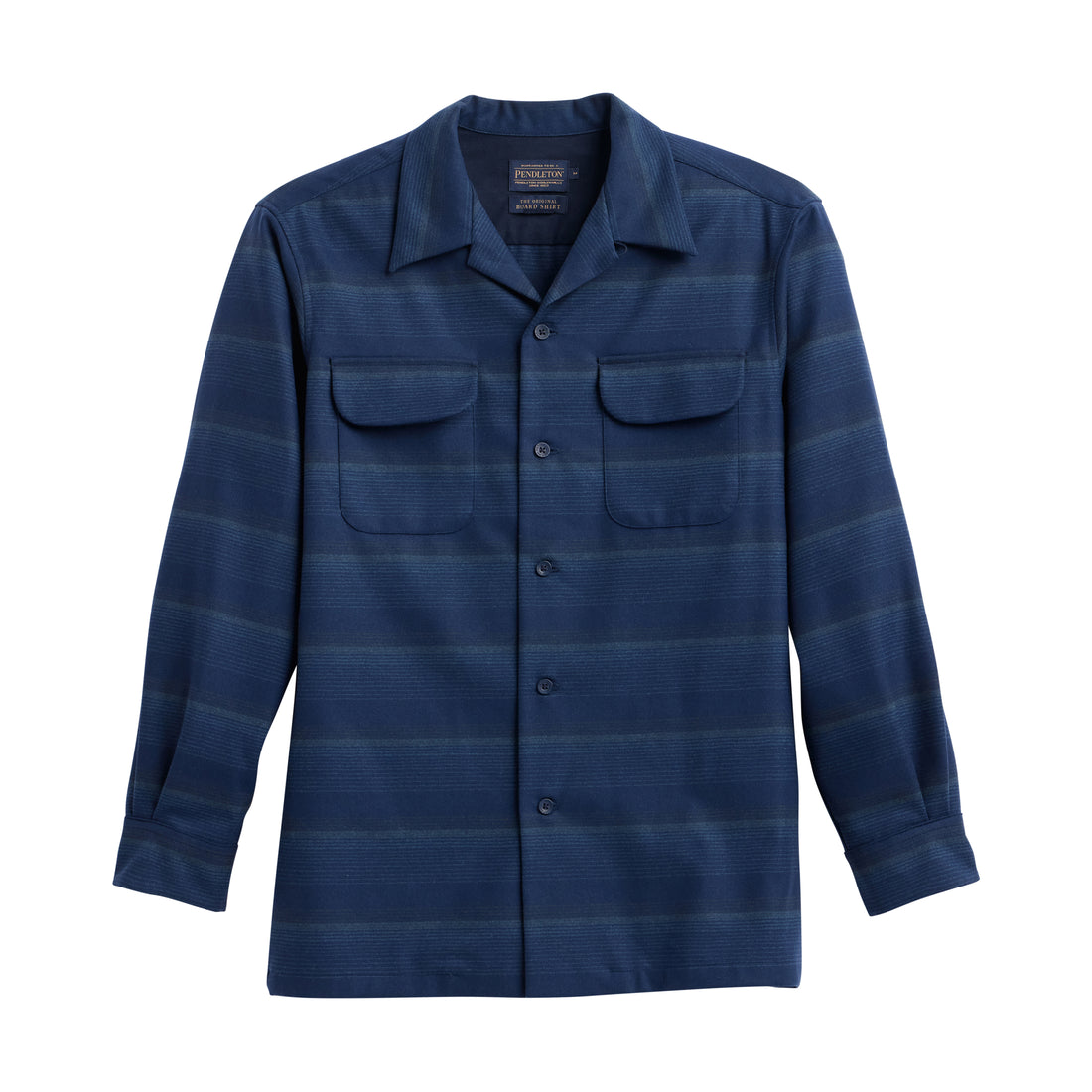 blue stripe classic wool surf shirt
