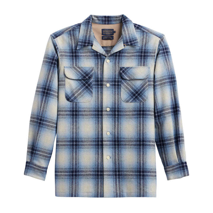 classic wool surf shirt in light blue ombre 