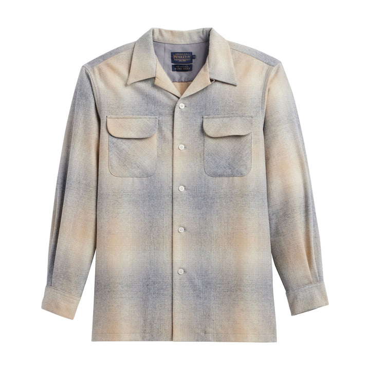 grey tan mix ombre classic wool surf shirt