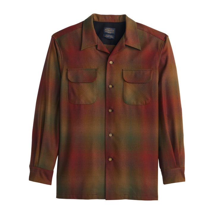 product image of original Pendleton board shirt in rust olive ombre