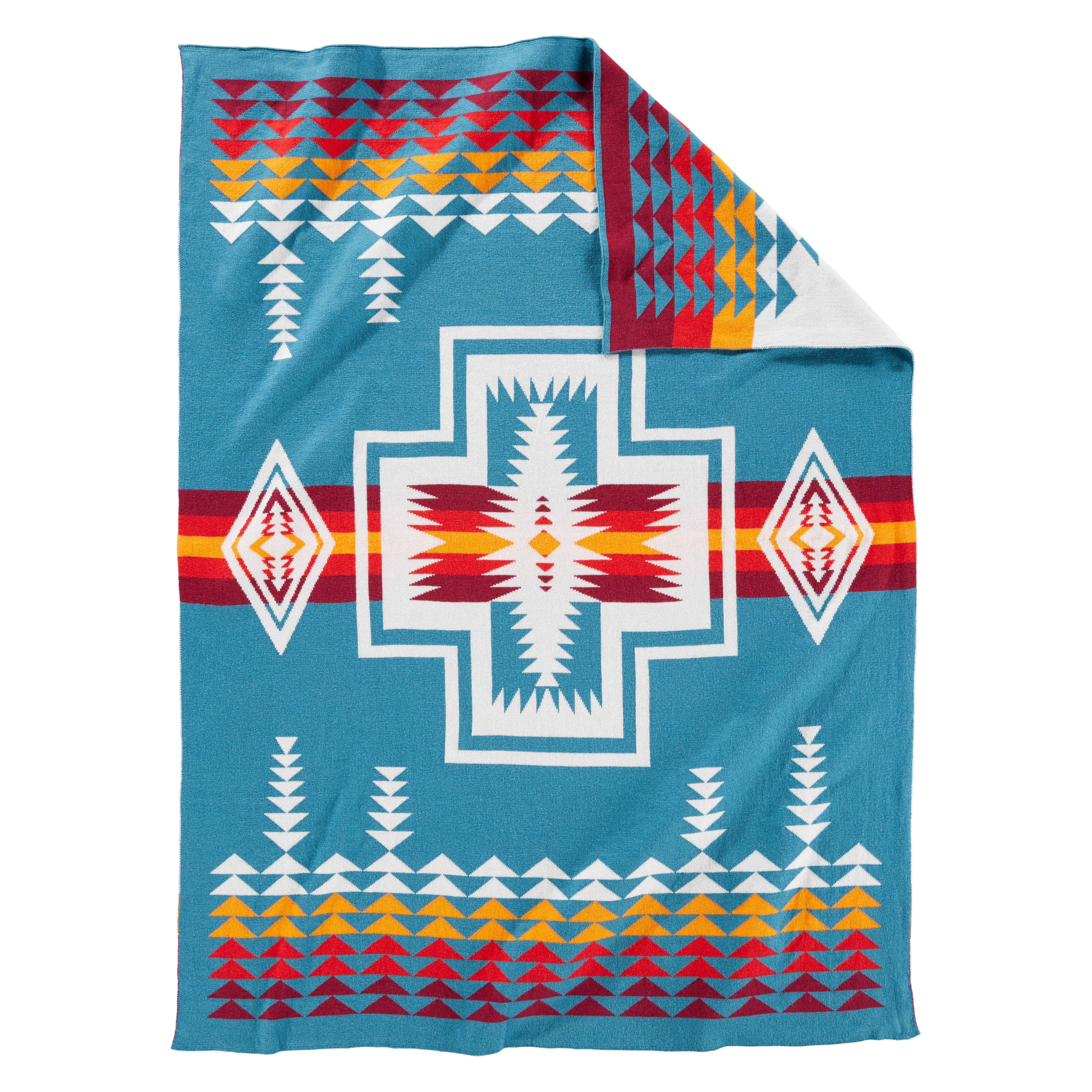 Knit Baby Blanket with Beanie