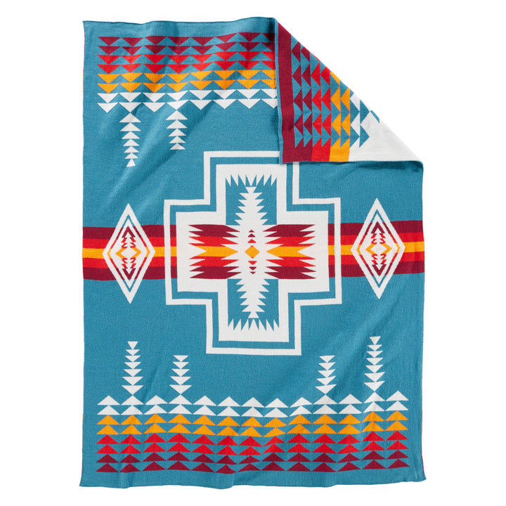 Knit Baby Blanket with Beanie