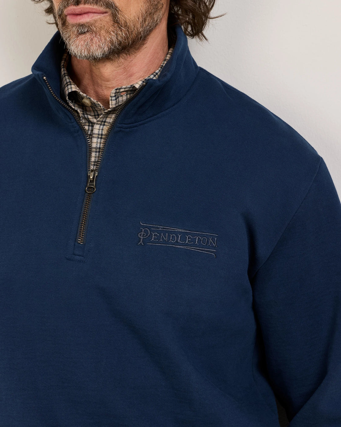 French Terry 1/4 Zip Sweatshirt - Navy