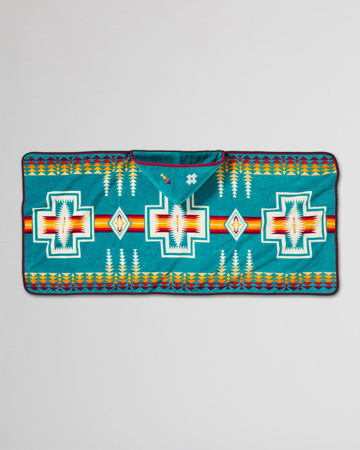 Teal Harding Hooded Towel