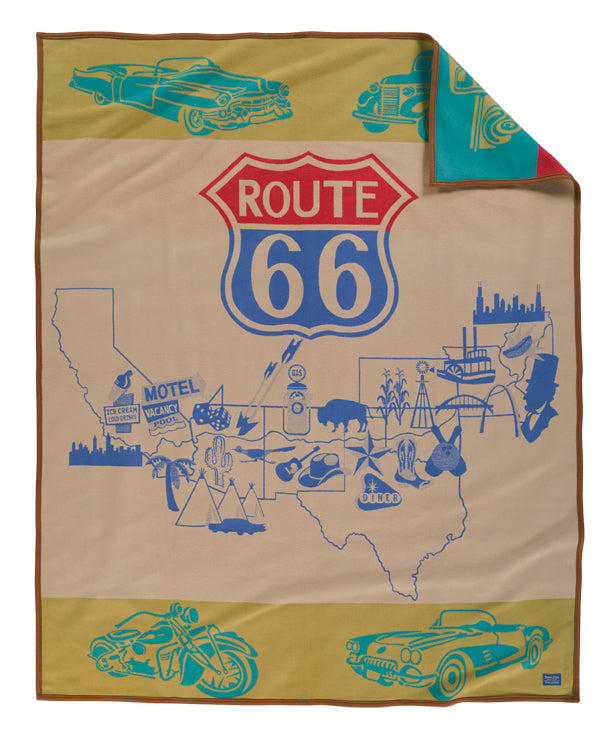 Jacquard Blankets - Route 66