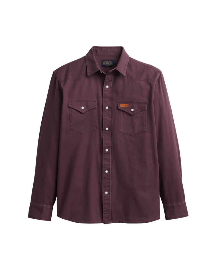 Dillon Western Twill Shirt - Berry