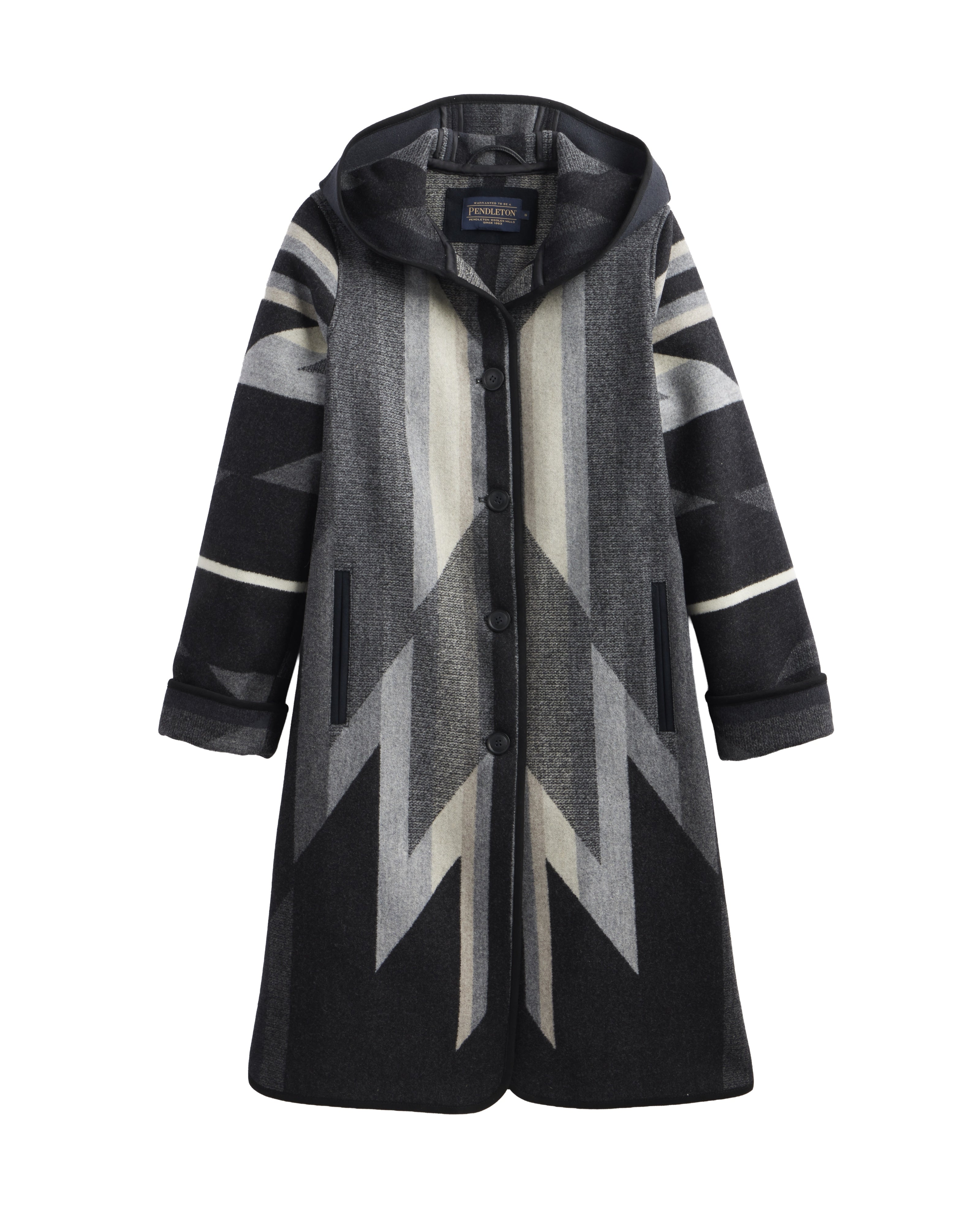 Wyeth Trail Wool Blanket Coat - Black
