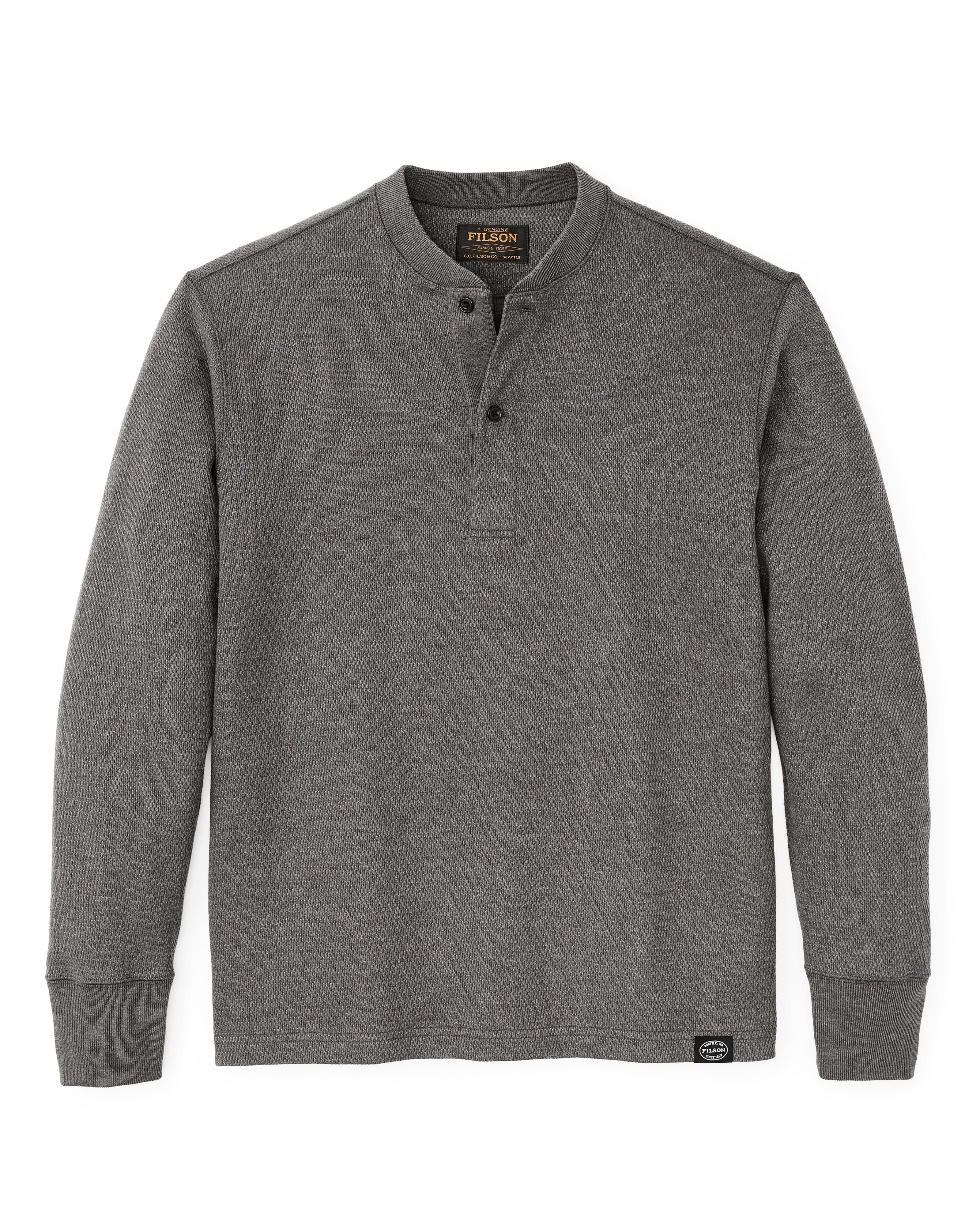 Filson - Waffle Knit Henley - Charcoal