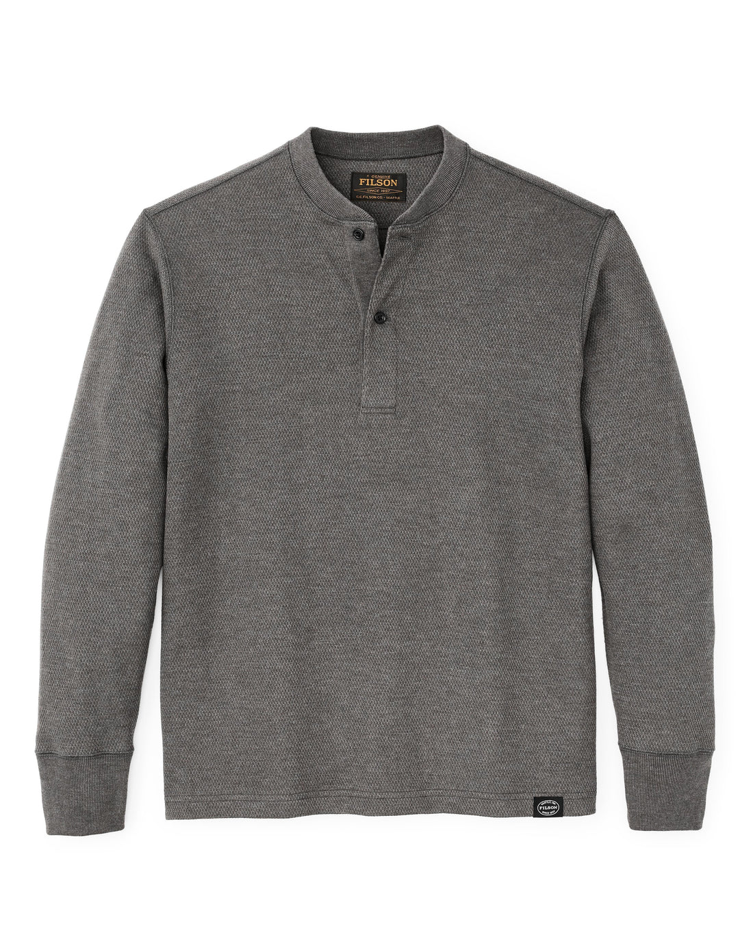 Filson - Waffle Knit Henley - Charcoal
