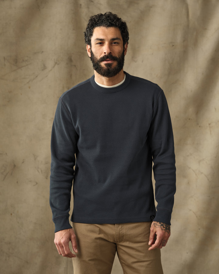 Filson - Waffle Knit Crew - Blue Mussel