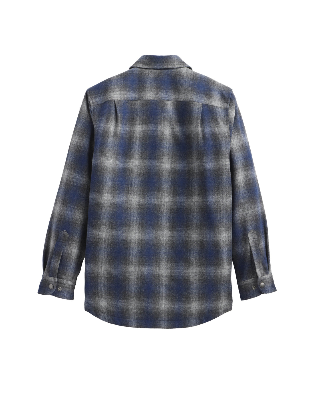 Quilted Wool CPO Jacket - Navy/Charcoal Ombre
