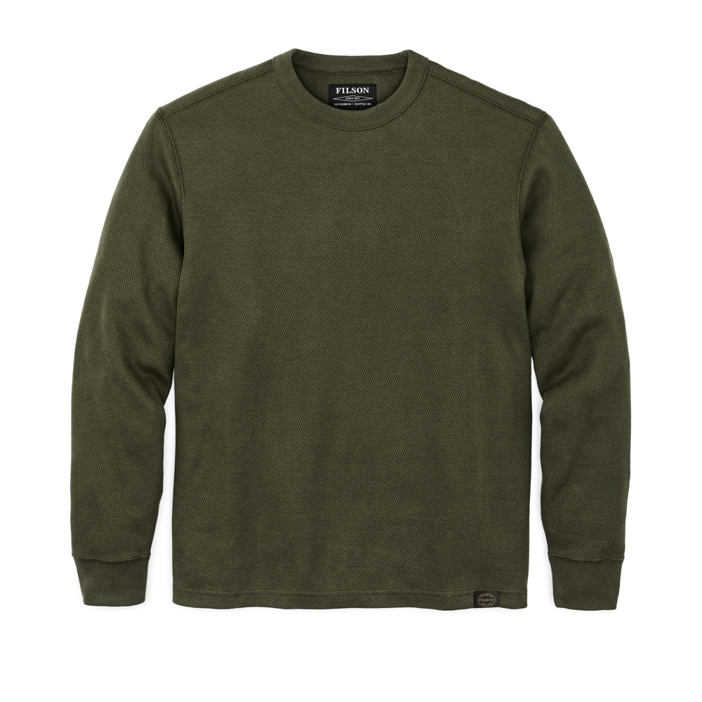 Filson - Waffle Knit Crew - Mossy Rock