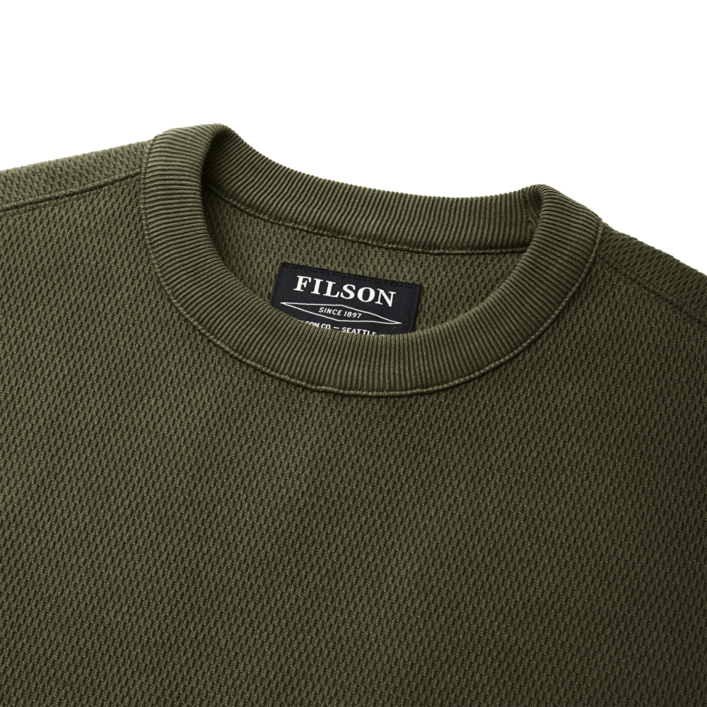 Filson - Waffle Knit Crew - Mossy Rock