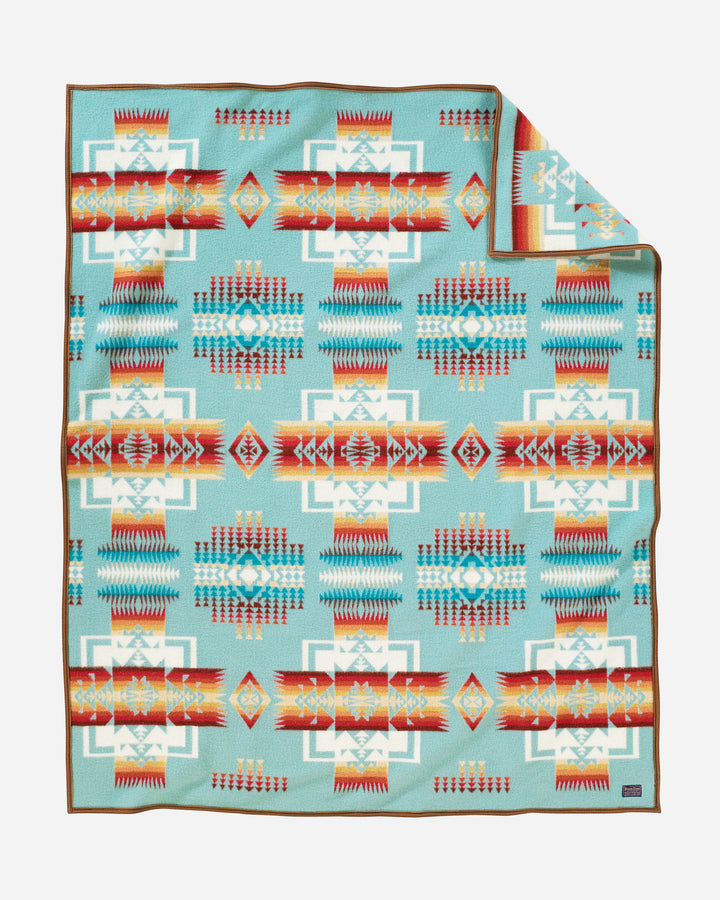 pendleton wool napped aqua blanket 64 x 80