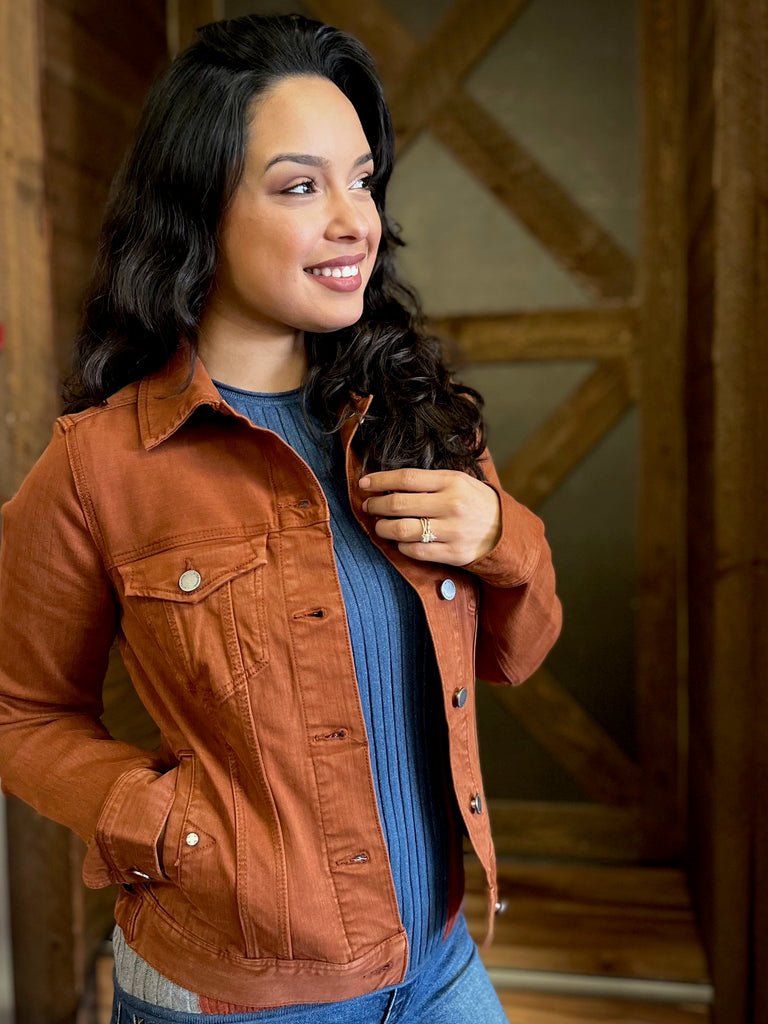 Liverpool Los Angeles Classic Jean Jacket - Cognac
